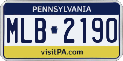PA license plate MLB2190