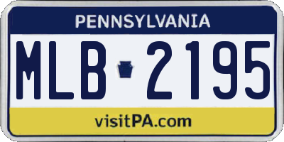 PA license plate MLB2195