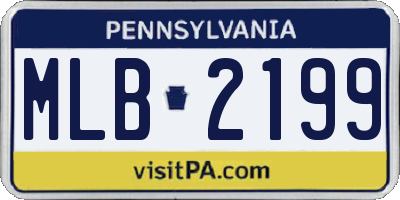 PA license plate MLB2199