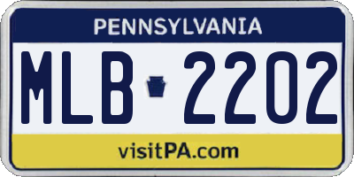 PA license plate MLB2202