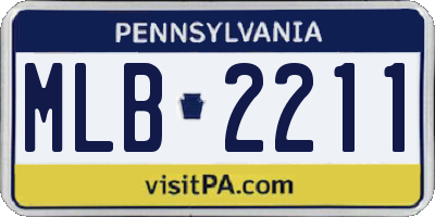 PA license plate MLB2211