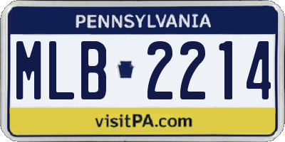 PA license plate MLB2214
