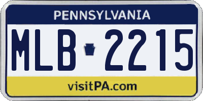 PA license plate MLB2215