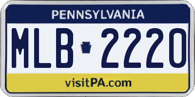 PA license plate MLB2220
