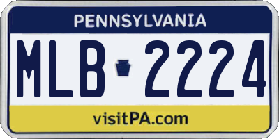 PA license plate MLB2224