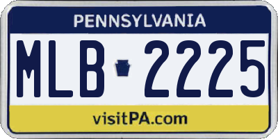 PA license plate MLB2225