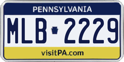 PA license plate MLB2229