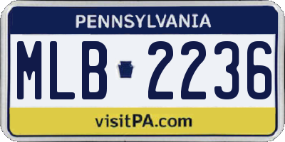 PA license plate MLB2236