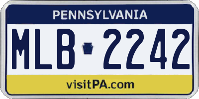 PA license plate MLB2242