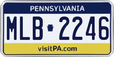 PA license plate MLB2246