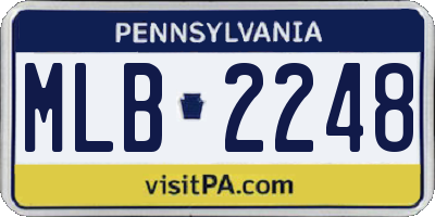 PA license plate MLB2248