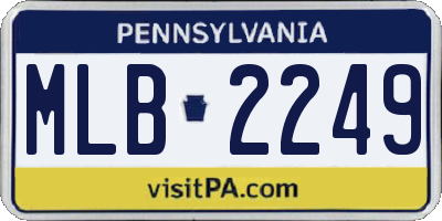 PA license plate MLB2249