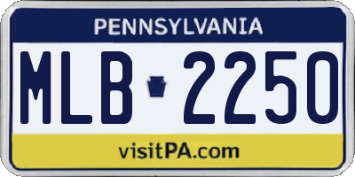 PA license plate MLB2250