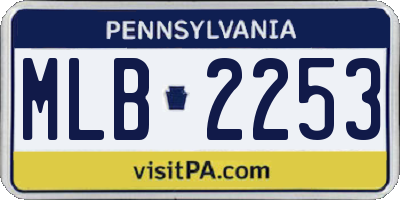 PA license plate MLB2253