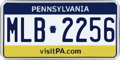 PA license plate MLB2256