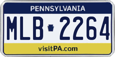 PA license plate MLB2264