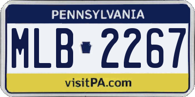 PA license plate MLB2267