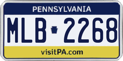 PA license plate MLB2268