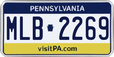 PA license plate MLB2269