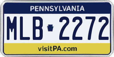 PA license plate MLB2272