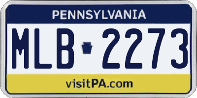 PA license plate MLB2273