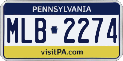 PA license plate MLB2274
