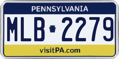 PA license plate MLB2279