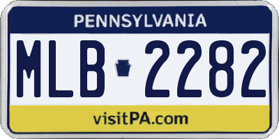 PA license plate MLB2282