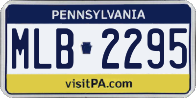 PA license plate MLB2295