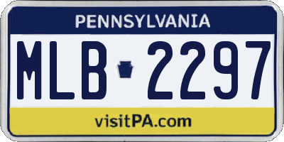 PA license plate MLB2297