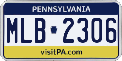 PA license plate MLB2306