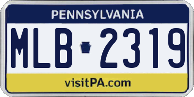PA license plate MLB2319