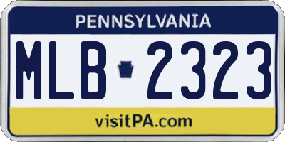 PA license plate MLB2323