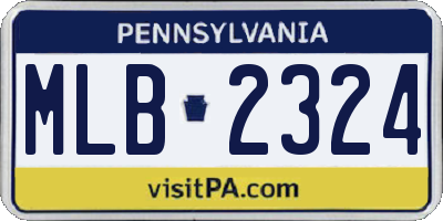 PA license plate MLB2324