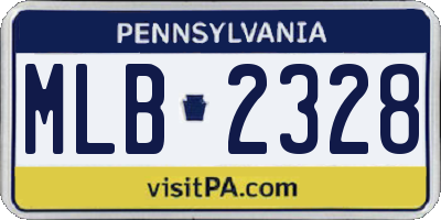 PA license plate MLB2328