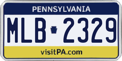PA license plate MLB2329
