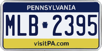 PA license plate MLB2395