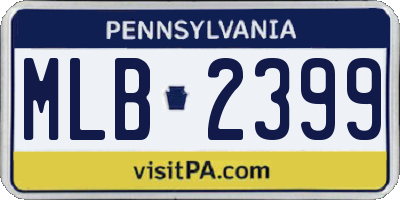 PA license plate MLB2399