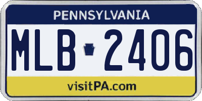 PA license plate MLB2406