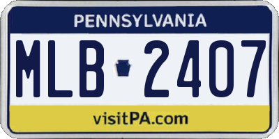 PA license plate MLB2407