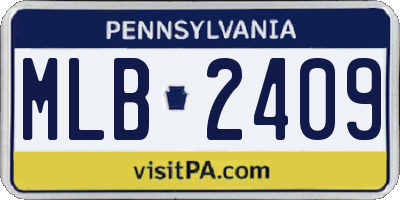 PA license plate MLB2409