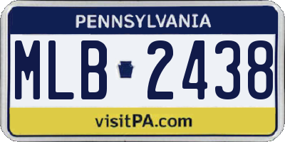 PA license plate MLB2438