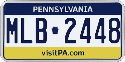 PA license plate MLB2448