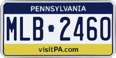 PA license plate MLB2460