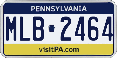 PA license plate MLB2464