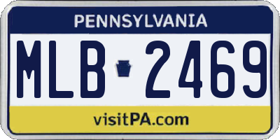 PA license plate MLB2469
