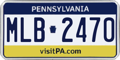 PA license plate MLB2470