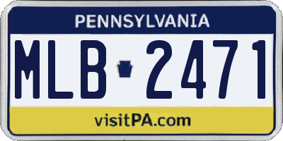PA license plate MLB2471