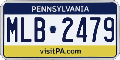 PA license plate MLB2479
