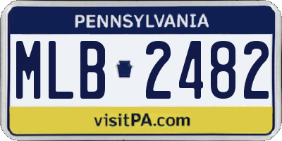 PA license plate MLB2482
